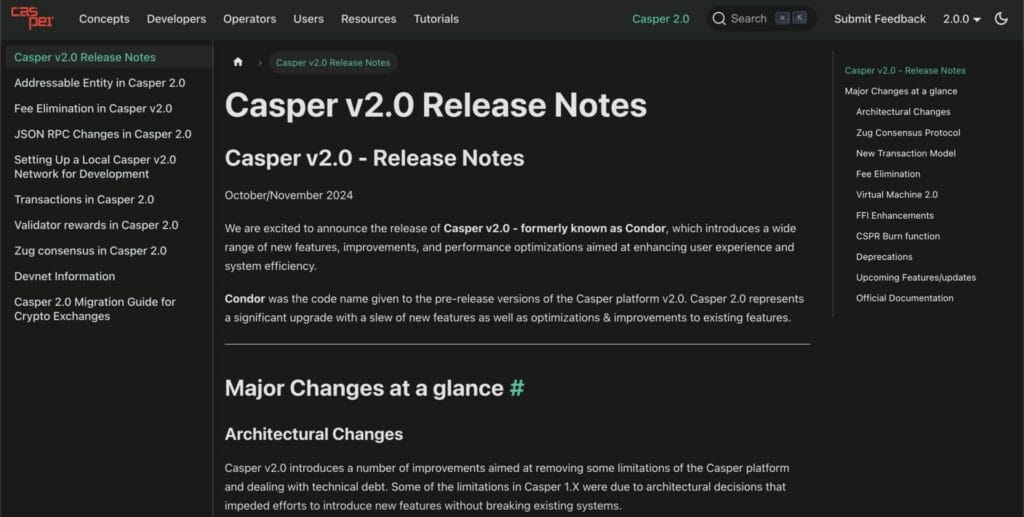 Casper v2.0 Release: Major changes at a glance